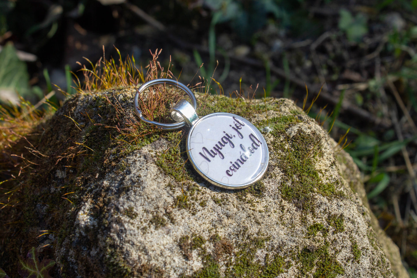 nyugi, jól csinálod! feliratos kulcstartó