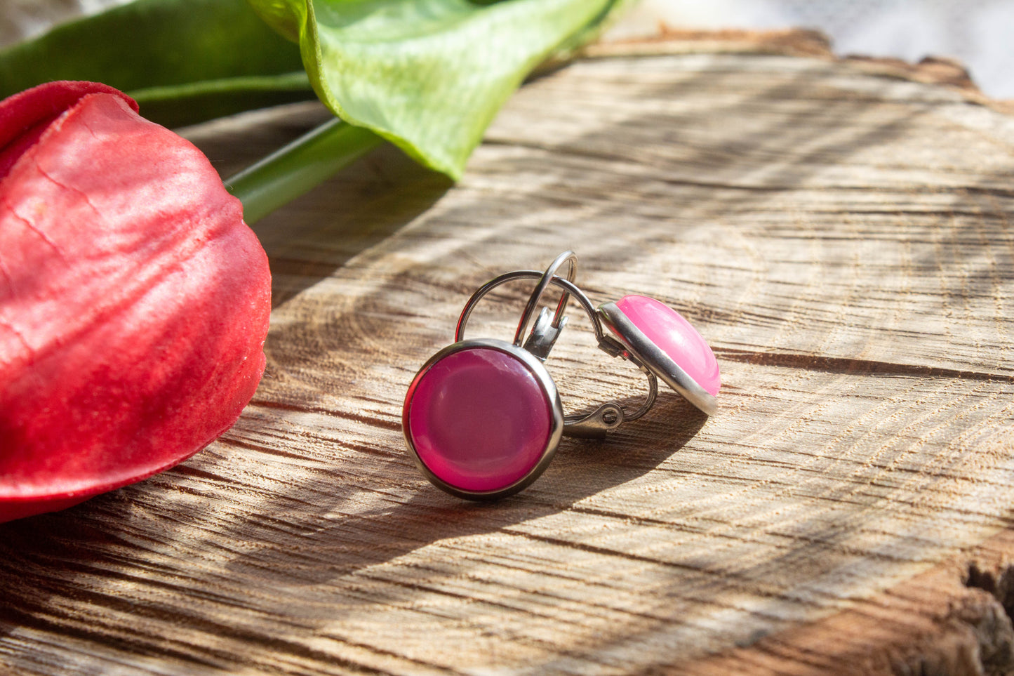 francia kapcsos, rózsaszín, nikkelmentes, nemesacél, ajándék