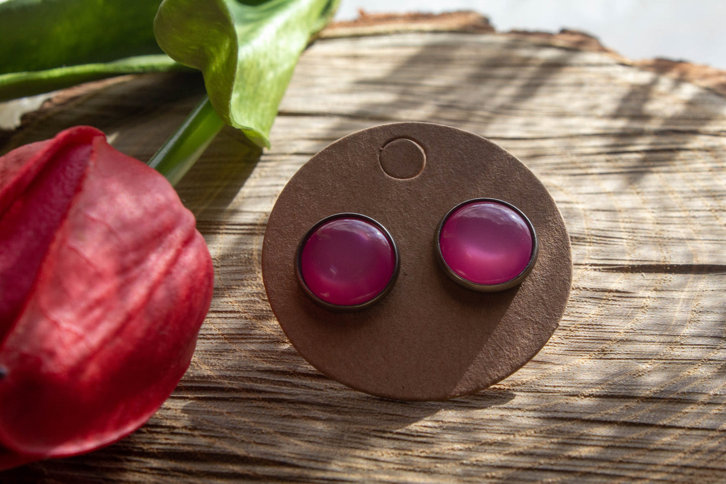 rózsaszínű, fülbevaló, cabochon, arany színű, rosegold, ezüst, bronz, nikkelmentes, nemesacél