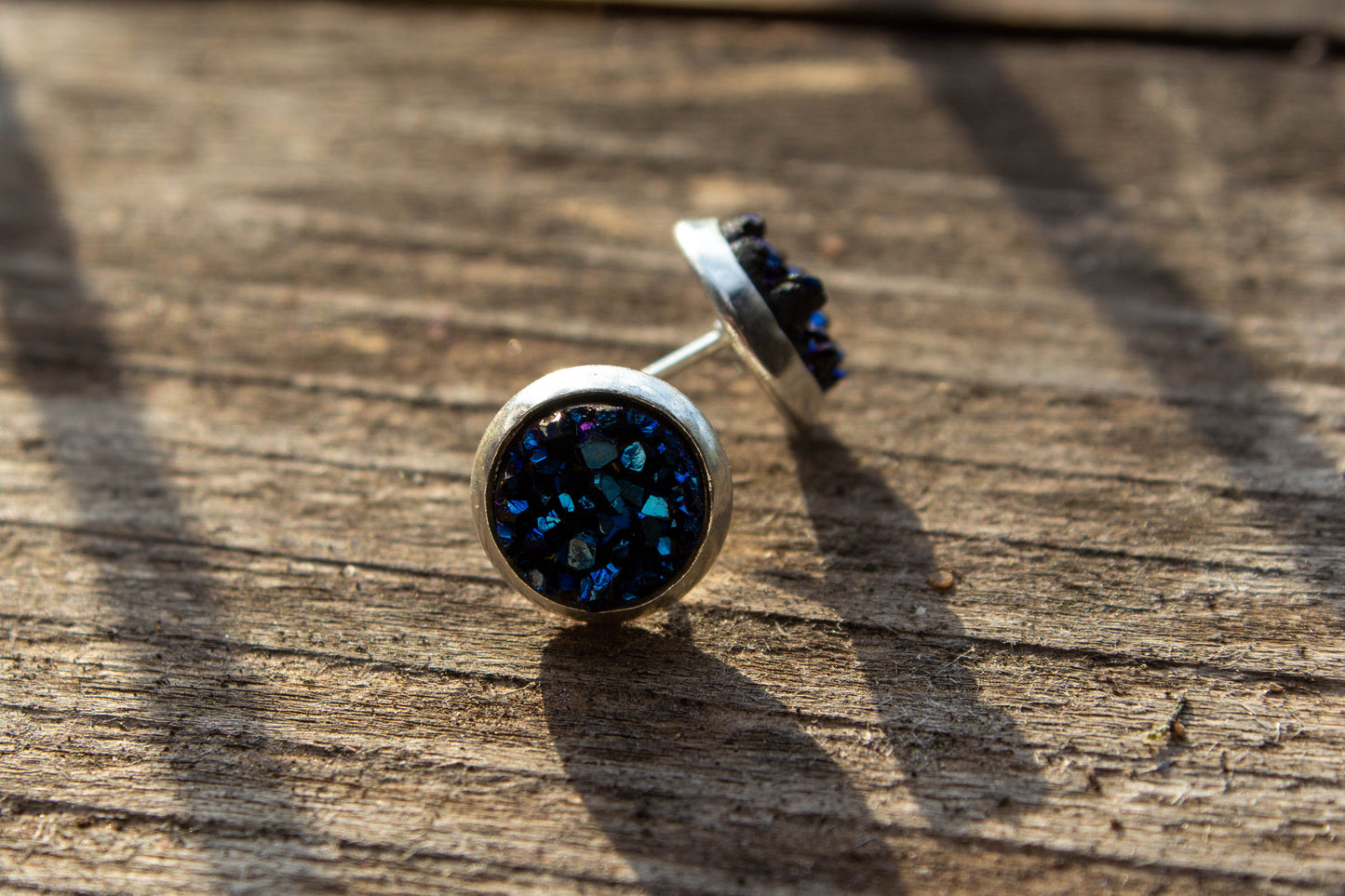 cabochon, kaboson, kaboshon, caboson, fülbevaló, 8mm, mini, kiegészítő, ékszer, kék