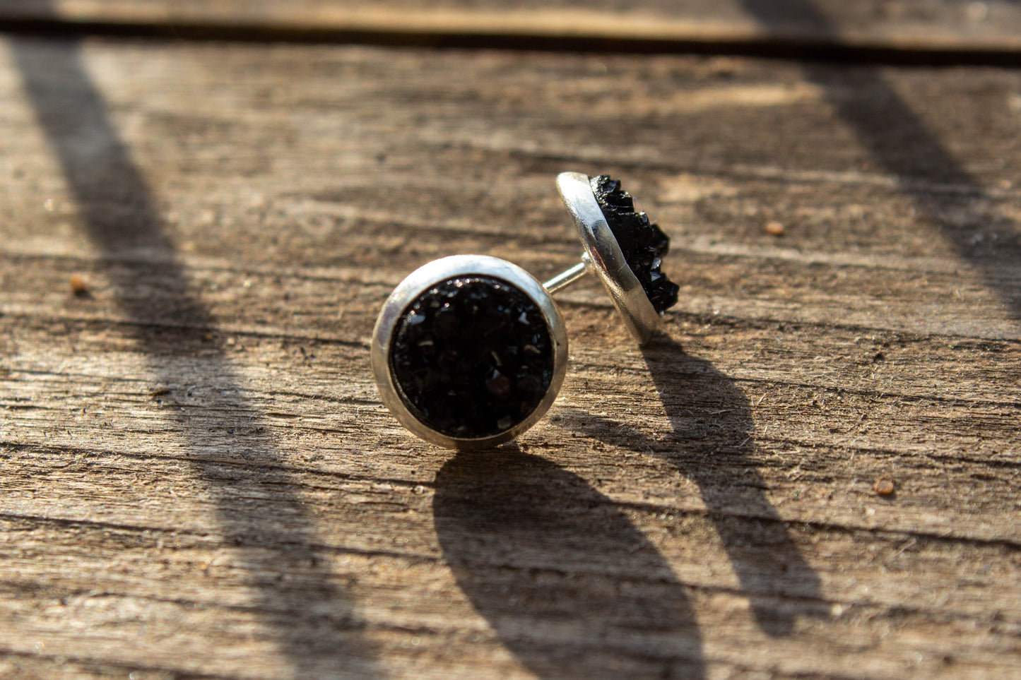 cabochon, kaboson, kaboshon, caboson, fülbevaló, 8mm, mini, kiegészítő, ékszer, fekete