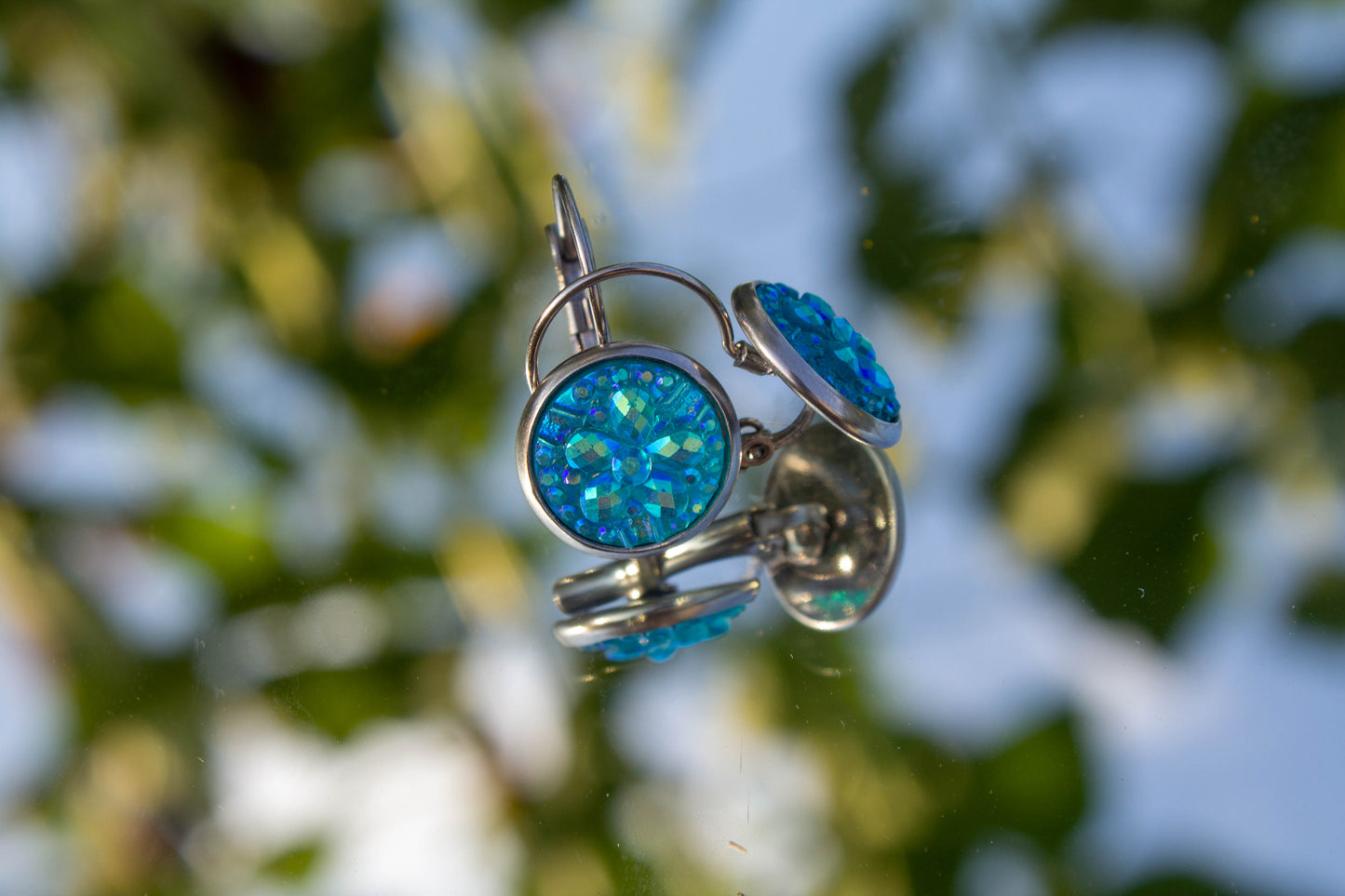 francia kapcsos, nikkelmentes, nemesacél, rozegold, rosegold, ajándékötlet, kézműves, cabochon, fülbevaló