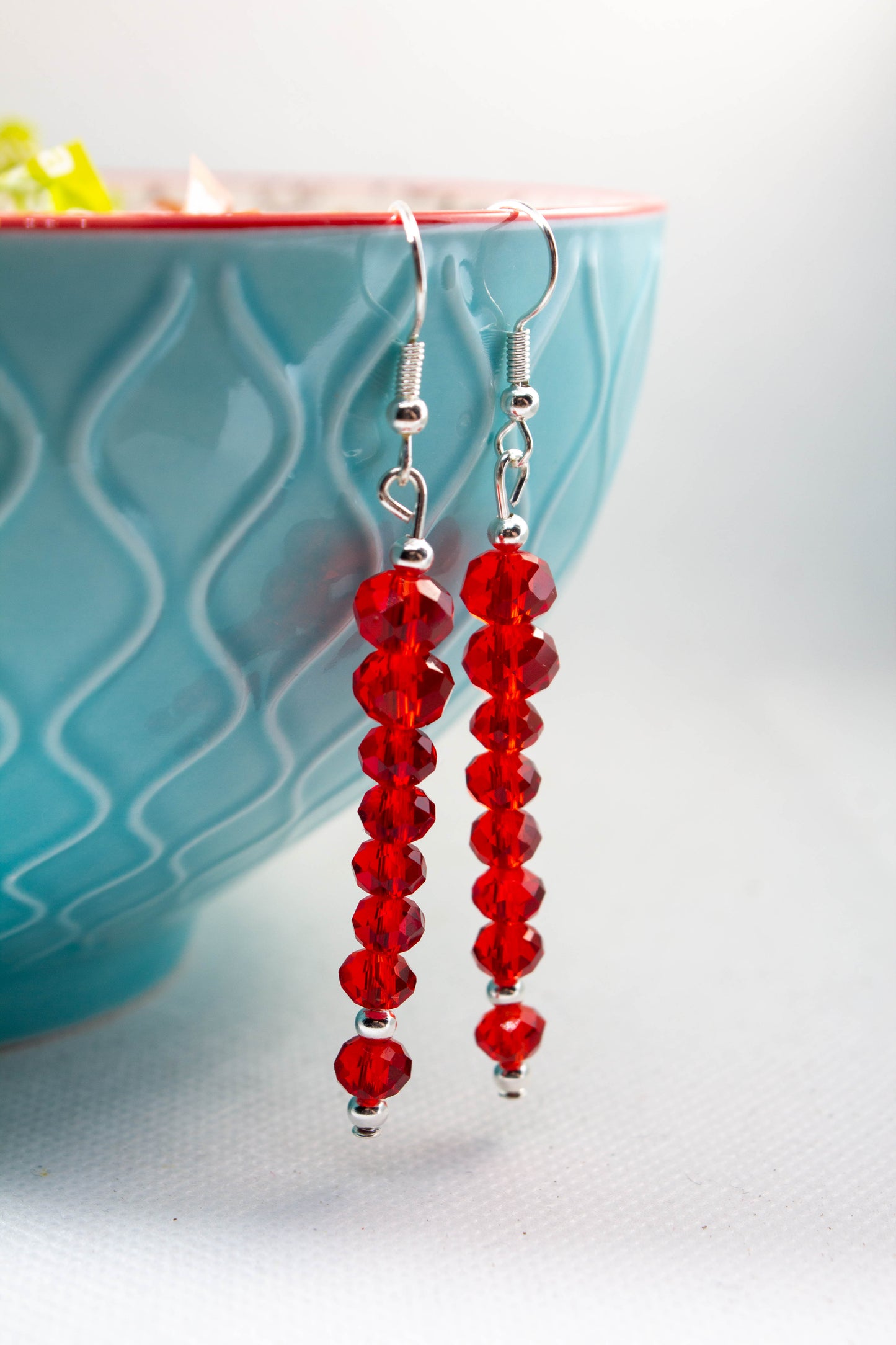 fülbevaló, ásvány, kézműves, kézzel készült, kiegészítő, női ékszer, vásárolj hazait, piros