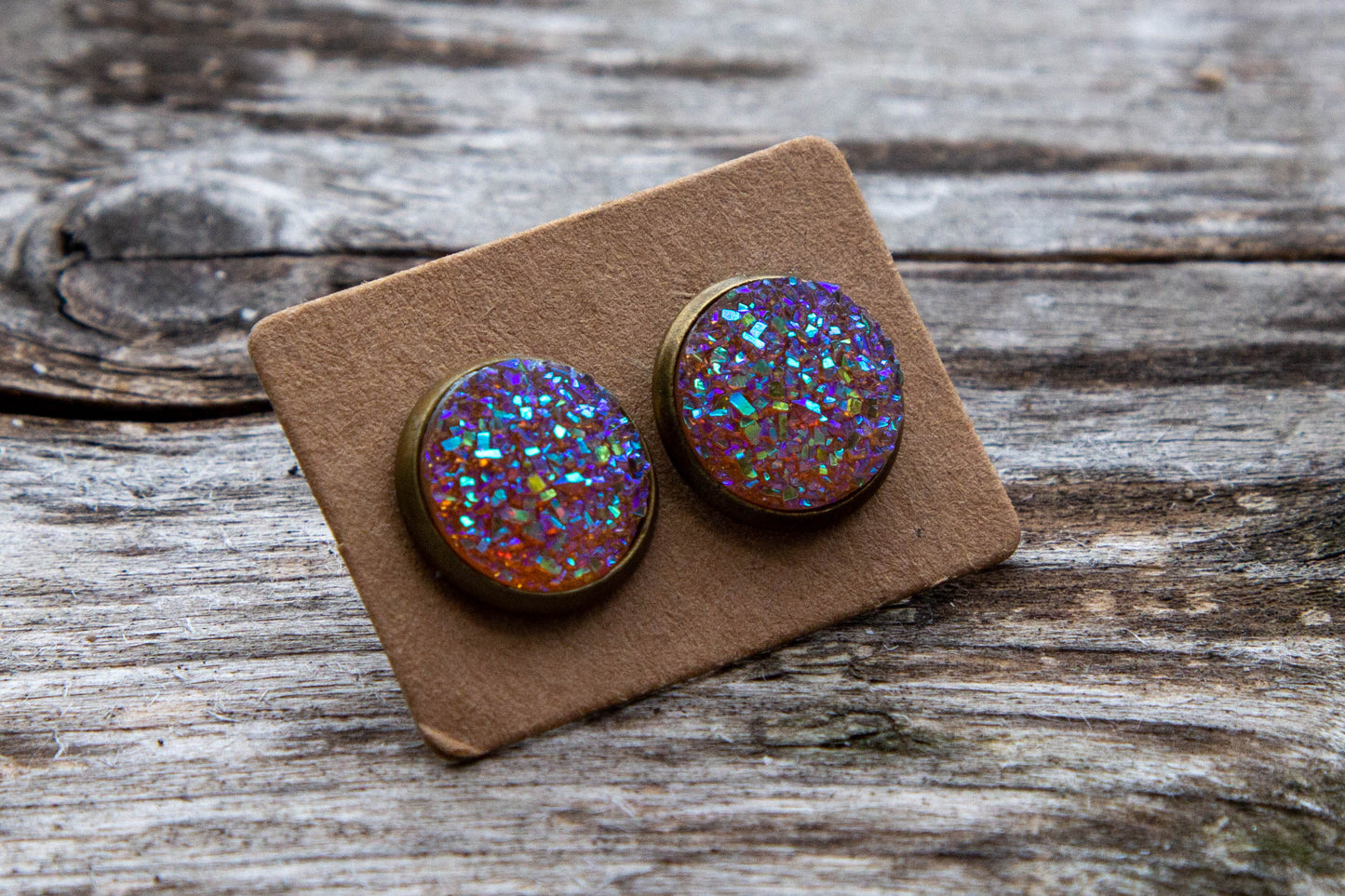 cabochon, kaboson, kabochon, caboson fülbevaló, kézműves, kézzel készült, 12mm, halpikkely, rosegold, ezüst színű, Mónika Lilla Kincsestára
