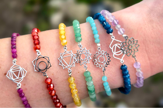 7 csakra karkötők nemesacél köztessel